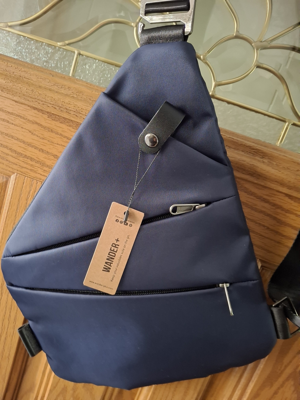 Wander Navy Blue Anti-Theft Sling Bag - Picture 2 of 3